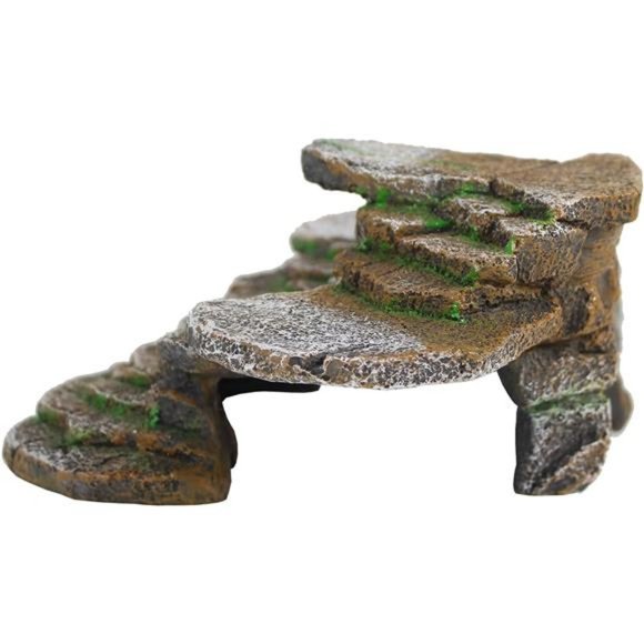 Reptology Shale Scape Step Ledge & Cave Hideout – Decorative Resin for Aquariums - Picture 2 of 6
